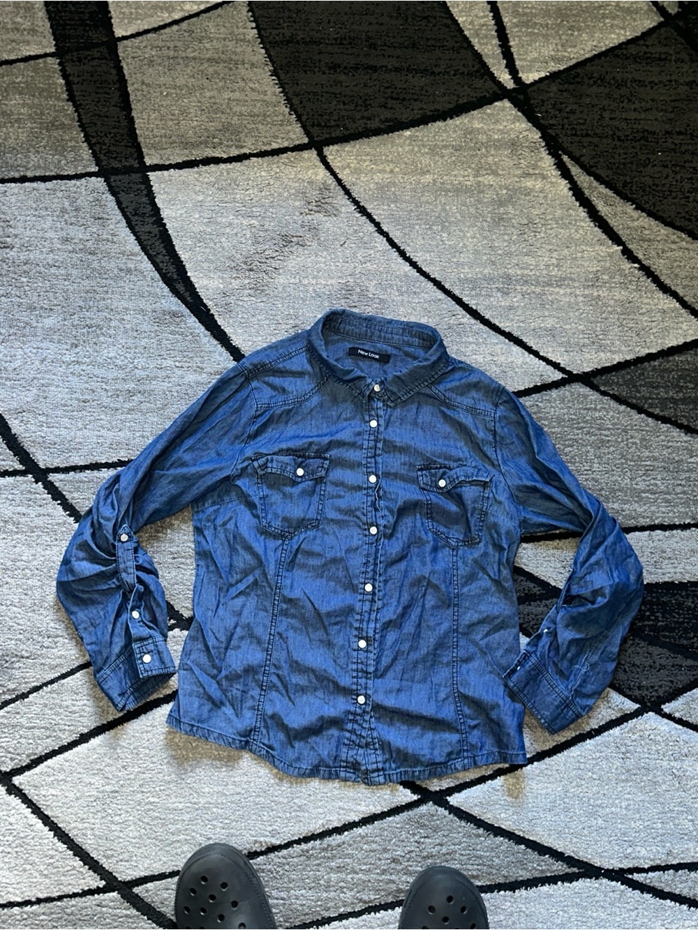 Denim Button-Up Shirt - Blue